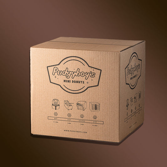 Foodservice Mini Donut Case (400pcs) - Double Chocolate Plain
