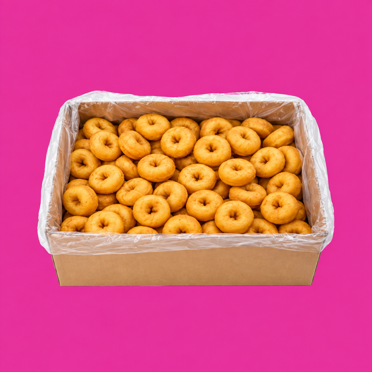 Bulk Foodservice Plain Vanilla Cake Mini Donuts - Approx. 300ct (4.5kg)
