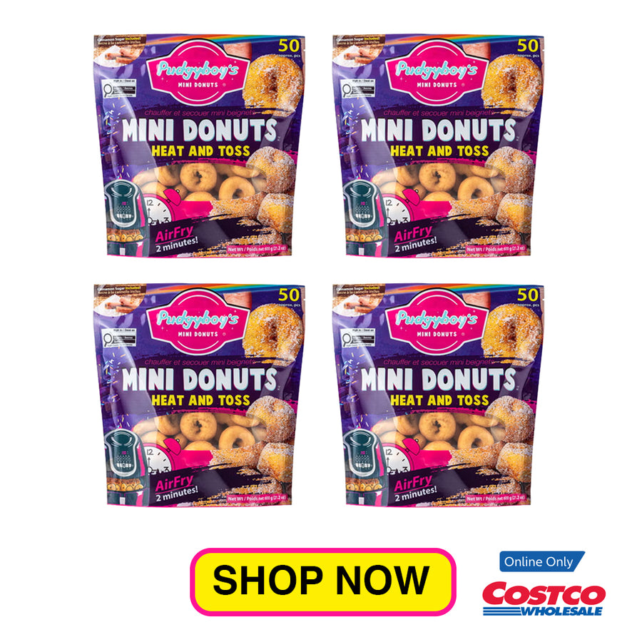 Pudgyboy's Heat & Toss Cinnamon Sugar Mini Donuts, 4-pack