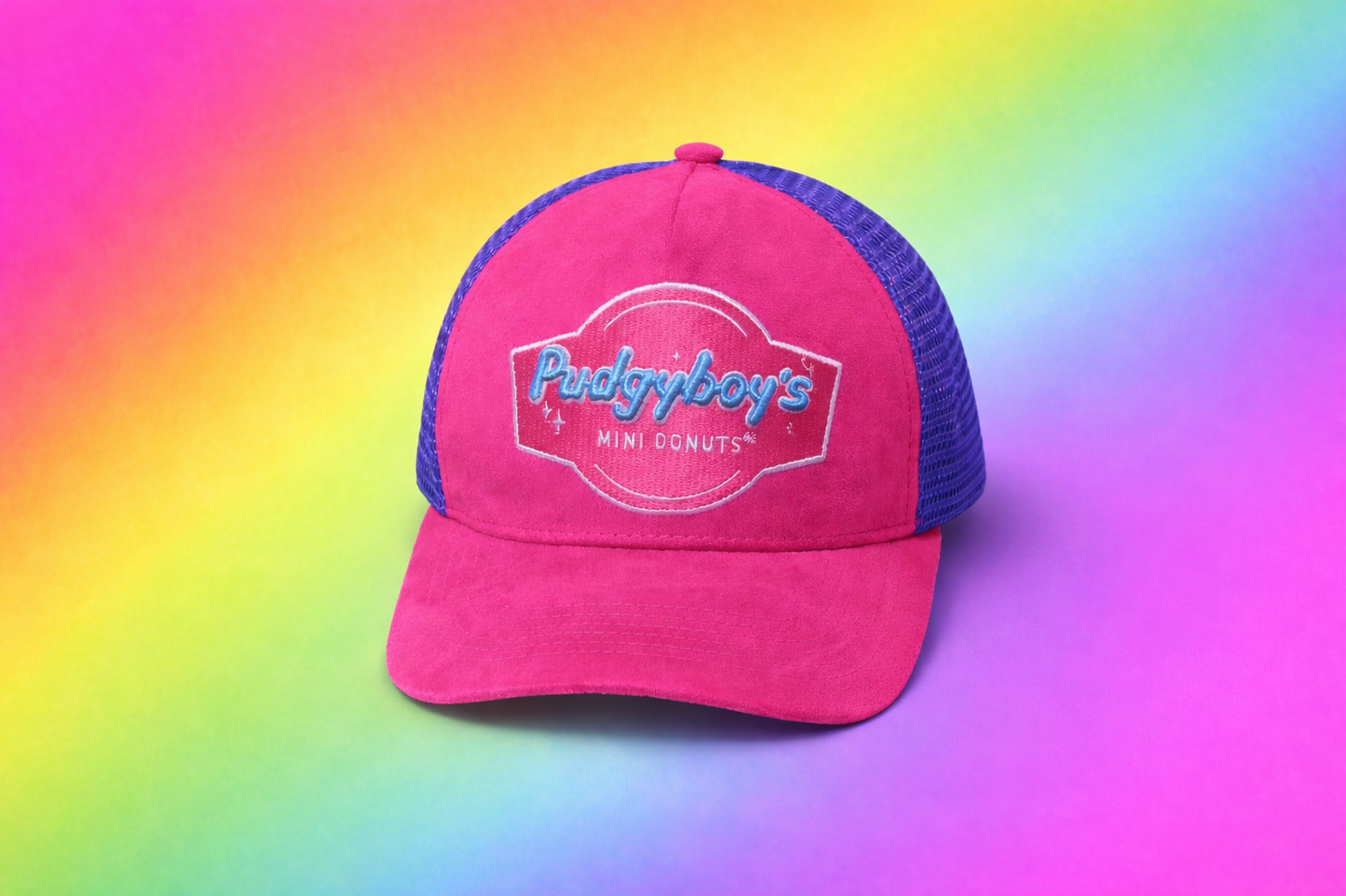 Velour Pink Pudgyboy's Trucker Hat