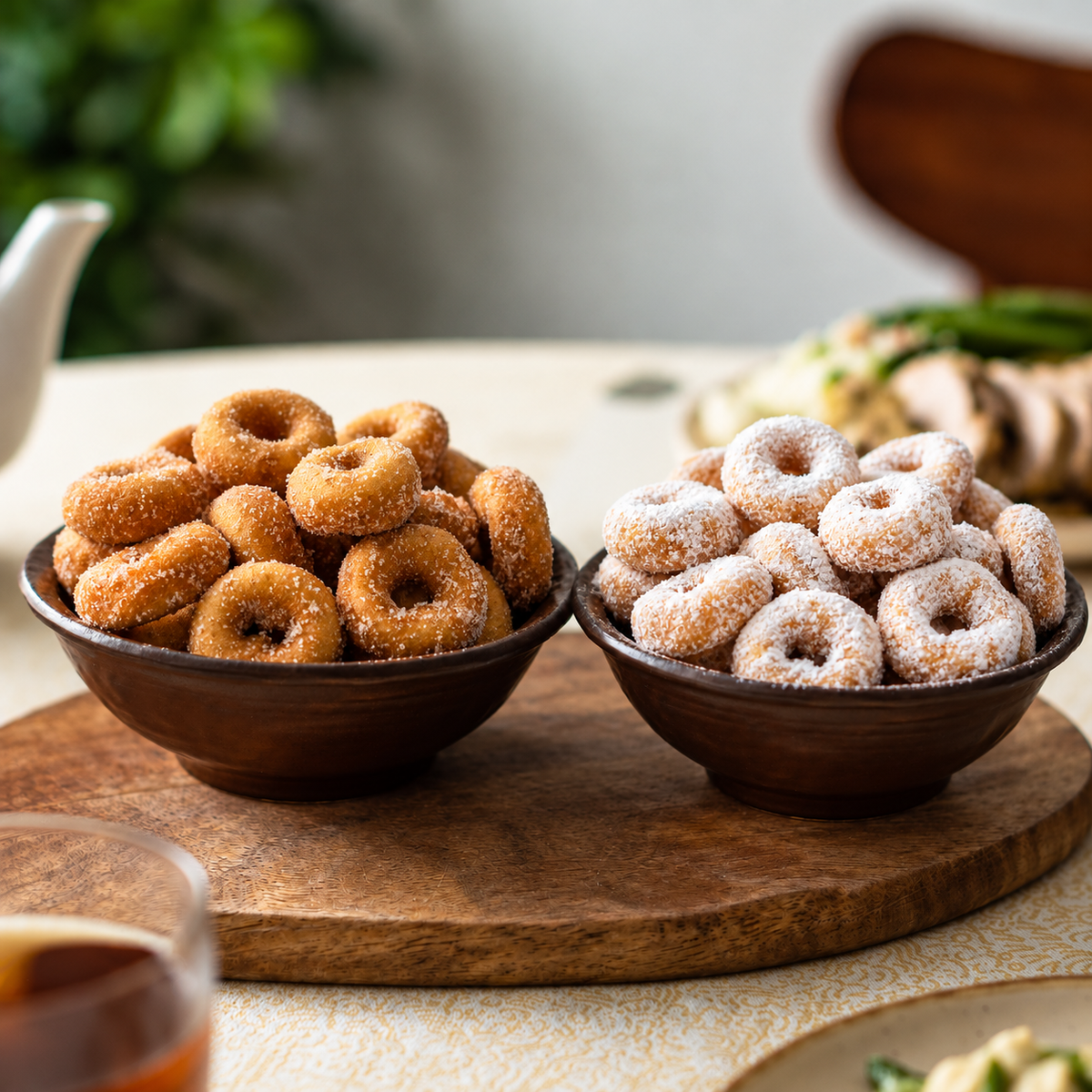 Powder Sugar & Cinnamon Sugar Mini Donuts - 4 bags