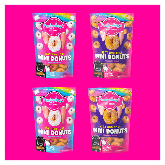 Powder Sugar & Cinnamon Sugar Mini Donuts - 4 bags