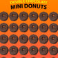 Foodservice Mini Donut Case (400pcs) - Double Chocolate Plain