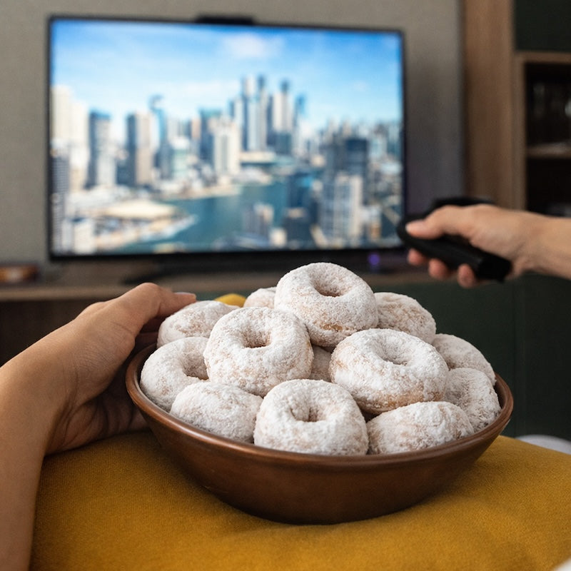 24 Pack Powder Sugar - Heat and Toss Mini Donut Kit