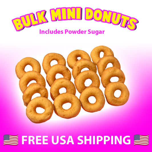 Foodservice Mini Donuts includes Powder Sugar (Approx. 380pcs per case)