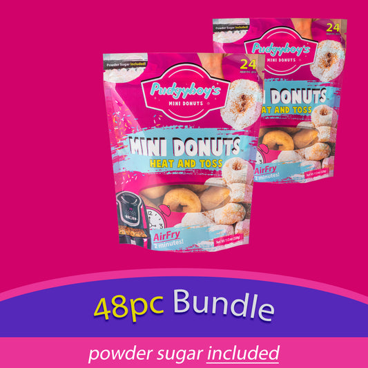 Mini Donuts - 48pcs - with Powder Sugar Packets