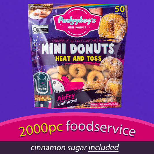 Foodservice Plain Mini Donuts - 2000pcs