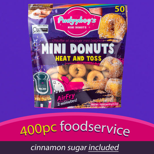 Foodservice Plain Mini Donuts - 400pcs