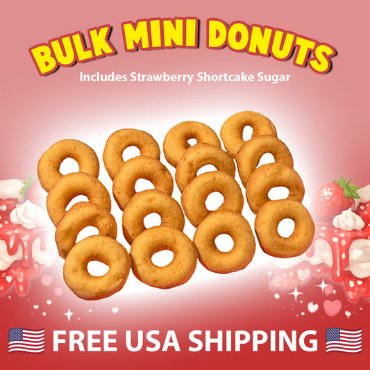 Foodservice Mini Donuts includes Strawberry Shortcake Sugar (Approx. 380pcs per case)