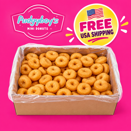 Bulk Foodservice Plain Vanilla Cake Mini Donuts - Approx. 300ct (4.5kg)