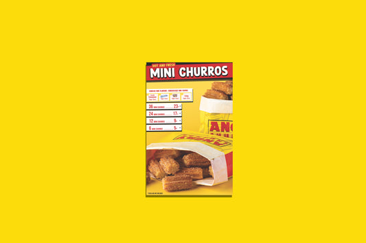 Mini Churro Menu - Stand-up Counter Sign